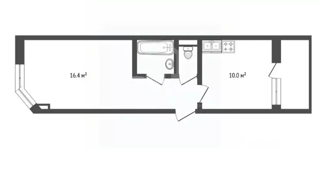 1-к кв. Санкт-Петербург просп. Сизова, 21 (40.2 м) - Фото 1
