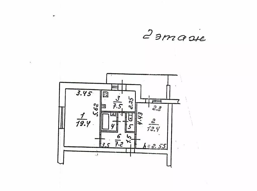 2-комнатная квартира: Нежинский, 58 (54.8 м) - Фото 1