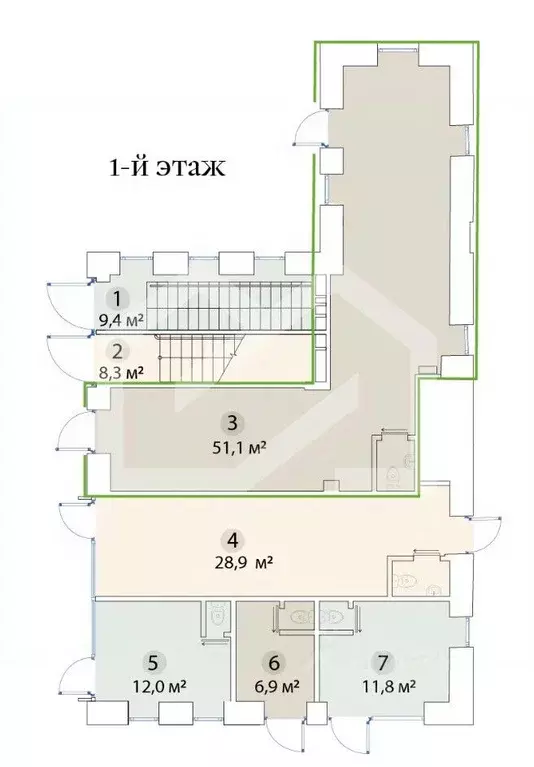 Помещение свободного назначения в Москва ул. Бахрушина, 36/14С3 (51 м) - Фото 2