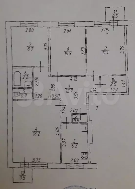 4-к. квартира, 75 м, 4/5 эт. - Фото 0