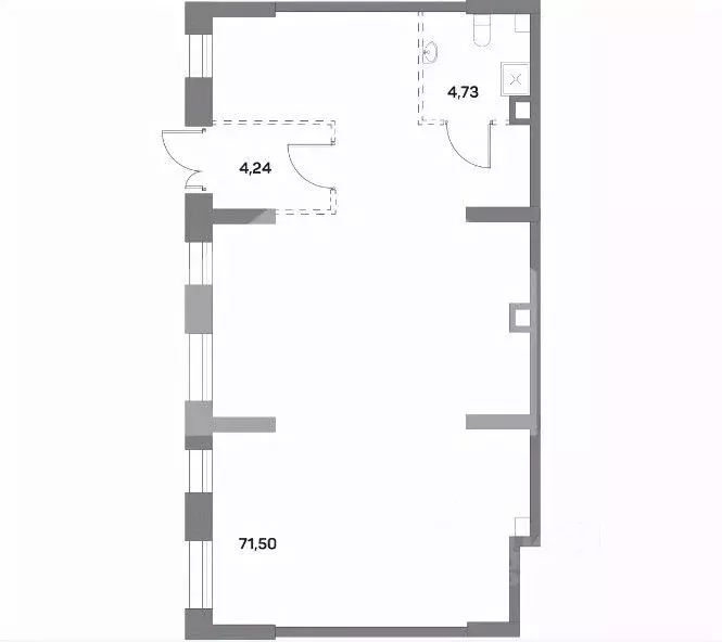 Торговая площадь в Москва Рязанский просп., 2С25 (80 м) - Фото 2