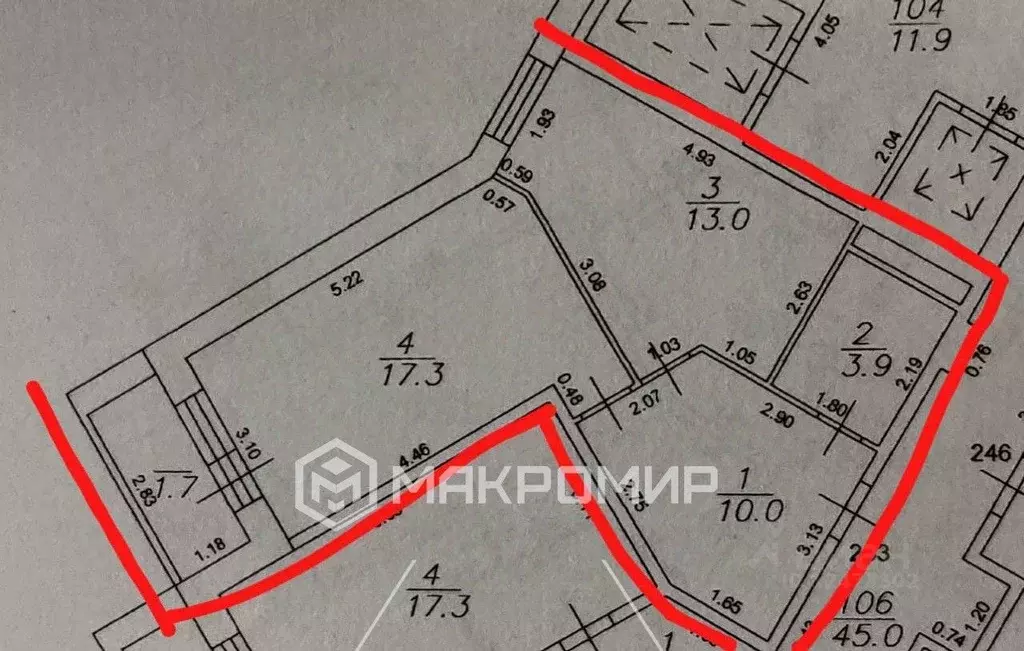 1-к кв. Ленинградская область, Всеволожский район, д. Новое Девяткино ... - Фото 2