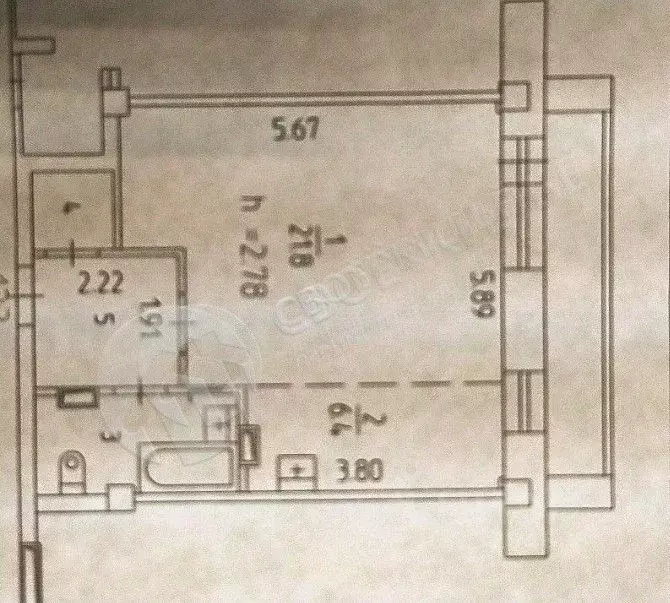 1-к кв. Пермский край, Пермь ул. Александра Щербакова, 43б (40.0 м) - Фото 1