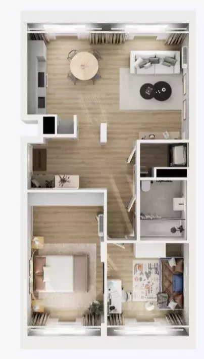 2-к кв. Московская область, Люберцы Зенино ЖК Самолет мкр, проезд ... - Фото 2