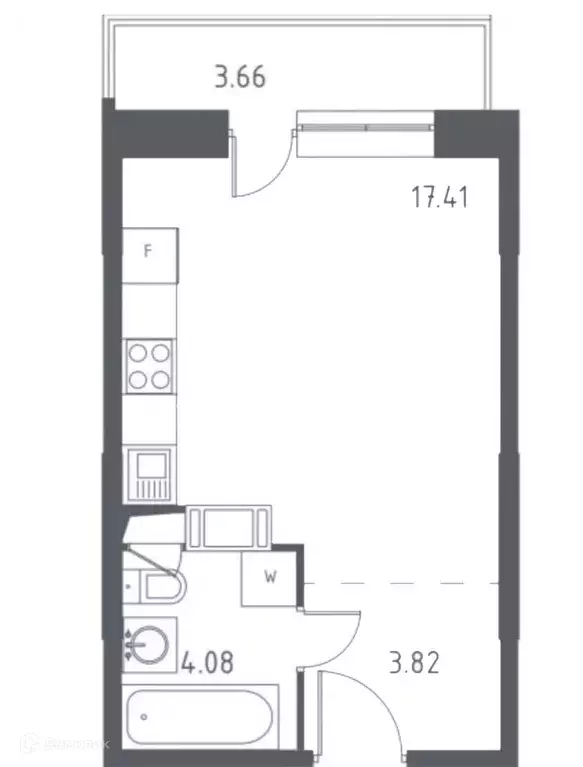 Продаётся квартира-студия, 23 м - Фото 1