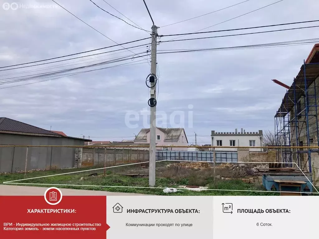 Участок в Евпатория, микрорайон Исмаил-Бей, улица Абдураима Решидова ... - Фото 1