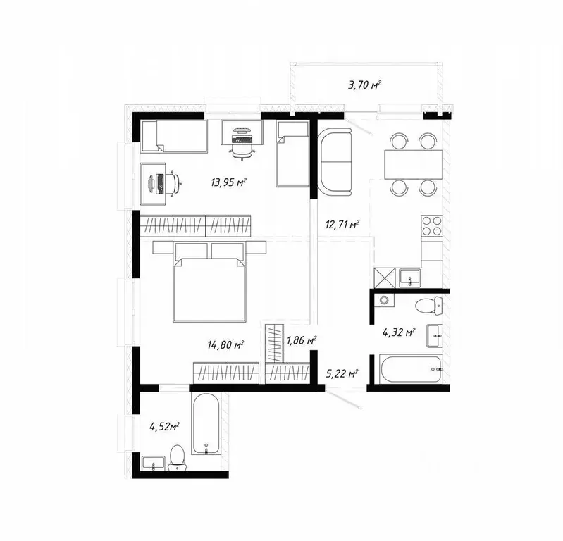 2-к кв. Иркутская область, Иркутск ул. Баррикад (62.0 м) - Фото 2