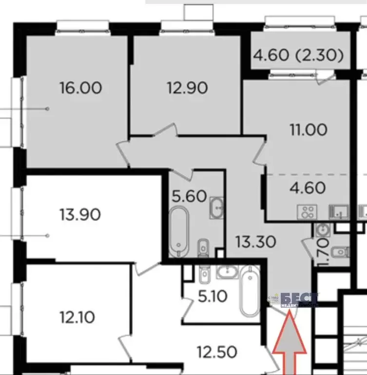 3-комнатная квартира: Мытищи, улица Разведчика Абеля, 9 (68 м) - Фото 1