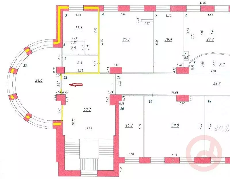 Офис (44.7 м) - Фото 1