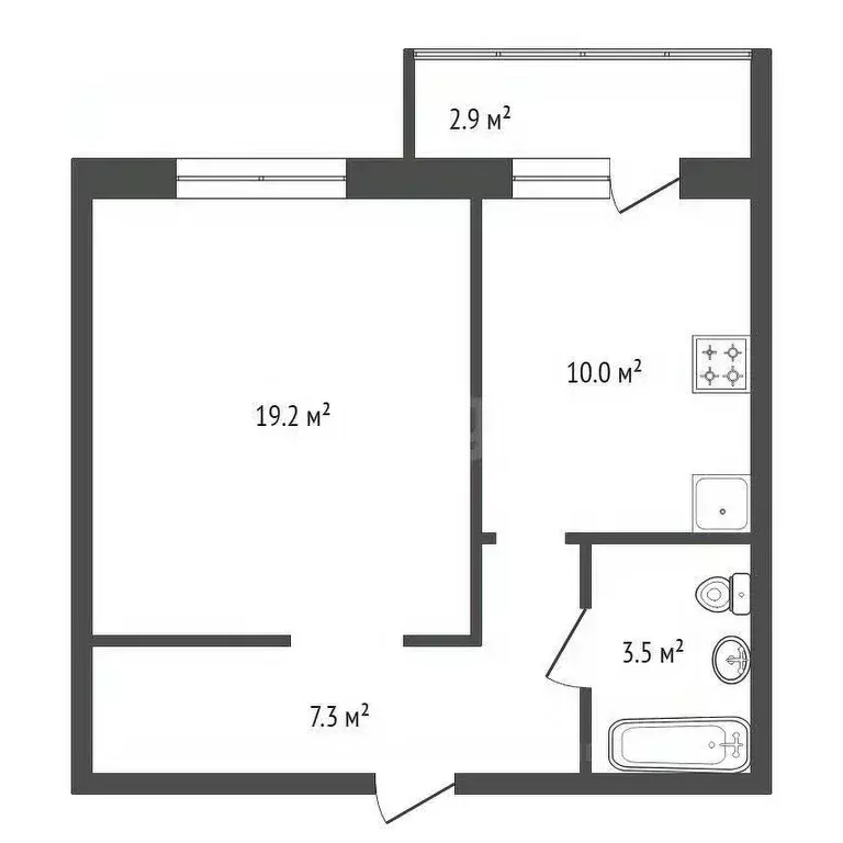 1-к кв. Красноярский край, Красноярск просп. 60 лет Образования СССР, ... - Фото 2