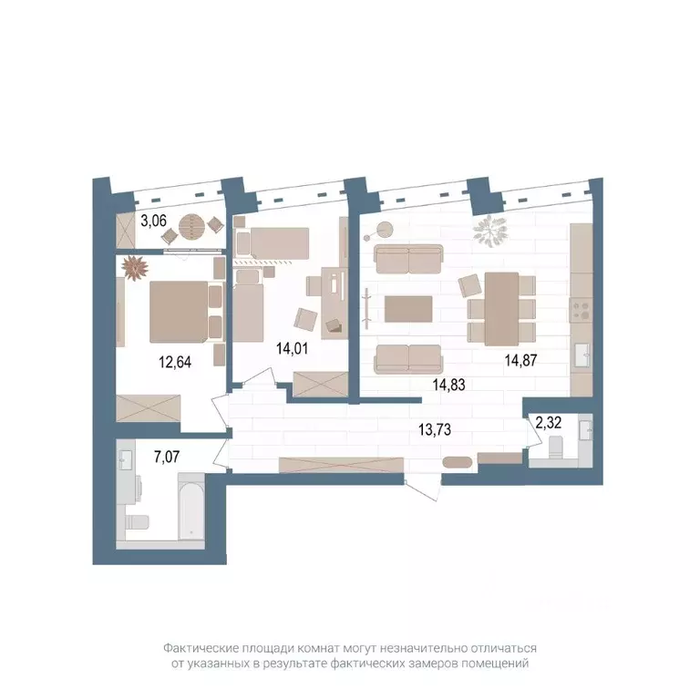3-к кв. Башкортостан, Уфа ул. Пархоменко, 156Ж (80.8 м) - Фото 1