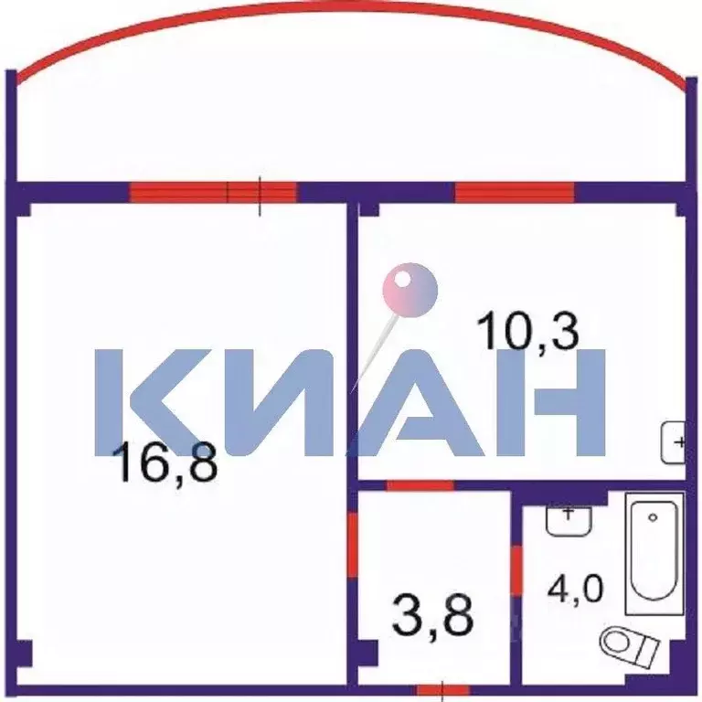 1-к кв. Красноярский край, Красноярск ул. Карамзина, 8 (34.7 м) - Фото 1