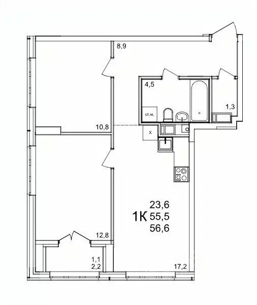 2-к кв. Нижегородская область, Нижний Новгород д. Анкудиновка, КМ ... - Фото 1