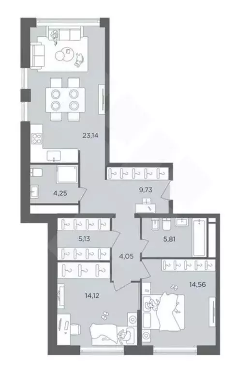 2-комнатная квартира: Москва, Шмитовский проезд, 39к7 (80.79 м) - Фото 0