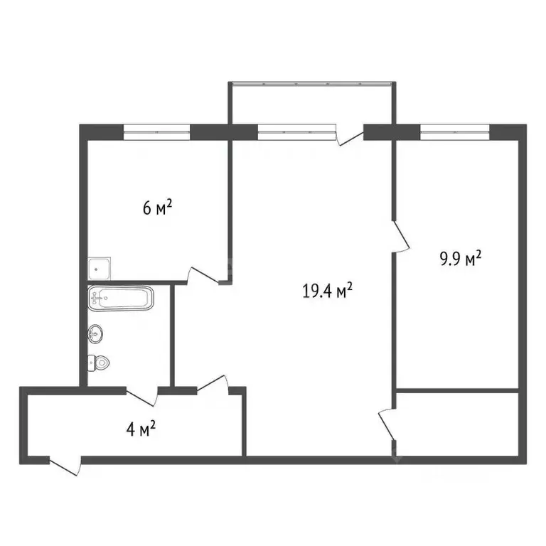 2-к кв. Красноярский край, Красноярск ул. Новая Заря, 4 (44.2 м) - Фото 1