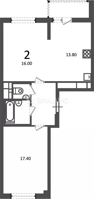2-комнатная квартира: Москва, Кусковская улица, 12/1 (57.6 м) - Фото 1