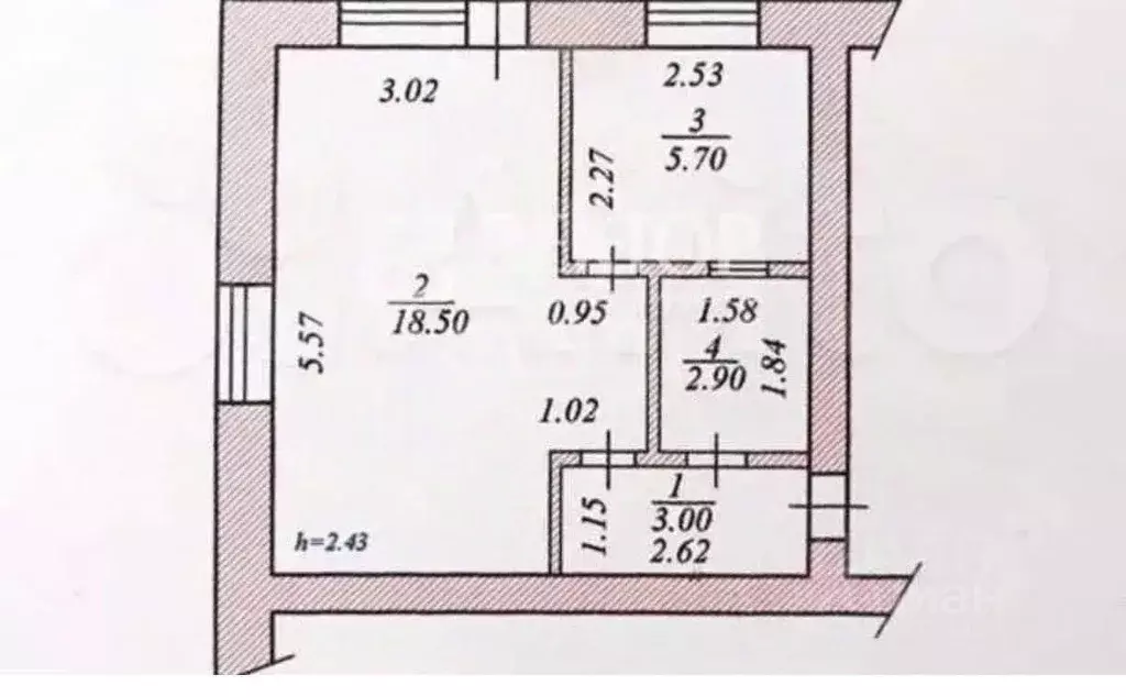 1-к кв. Татарстан, Казань ул. Камиля Якуба, 4 (31.0 м) - Фото 2