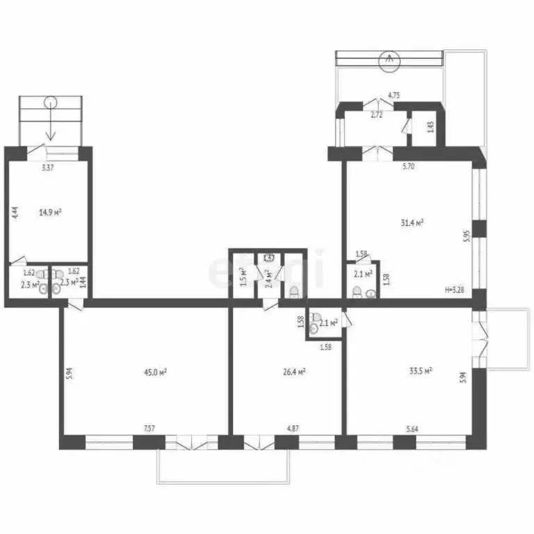 Помещение свободного назначения в Марий Эл, Йошкар-Ола ул. Строителей, ... - Фото 2