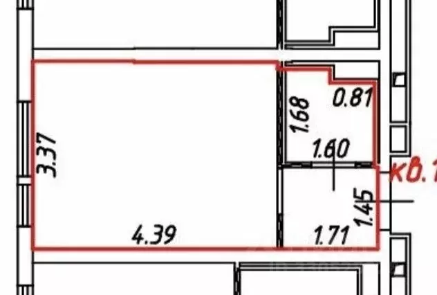 Студия Москва Муравская ул., 38Бк2 (19.8 м) - Фото 1