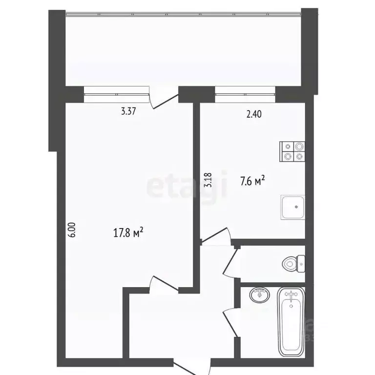 1-к кв. Тюменская область, Тюмень Восточный мкр, ул. Моторостроителей, ... - Фото 2