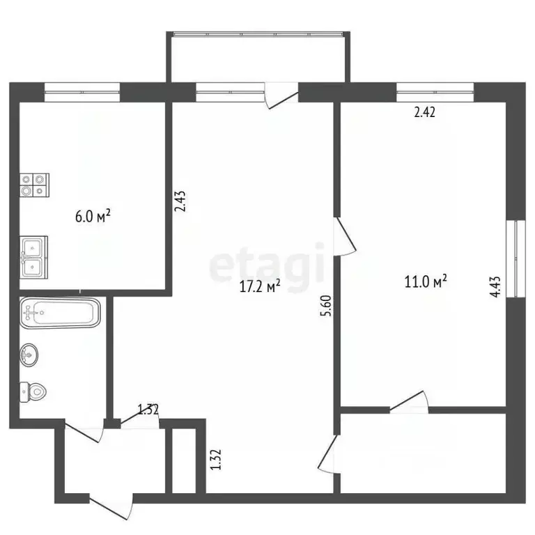 2-к кв. Ярославская область, Ярославль Тутаевское ш., 85 (46.0 м) - Фото 2