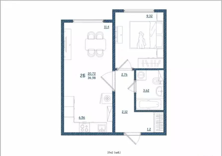 1-комнатная квартира: Тверь, улица Левитана, 93А (37 м) - Фото 1