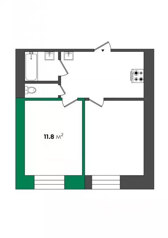 Комната Кировская область, Киров ул. Ивана Попова, 14б (11.8 м) - Фото 2