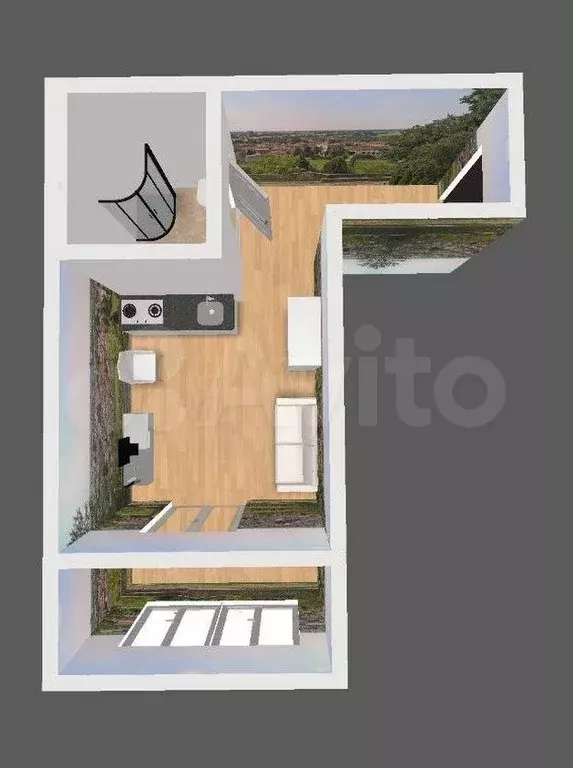 Квартира-студия, 19 м, 1/12 эт. - Фото 0