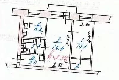 2-к кв. Ярославская область, Ярославль Угличская ул., 32 (42.6 м) - Фото 2