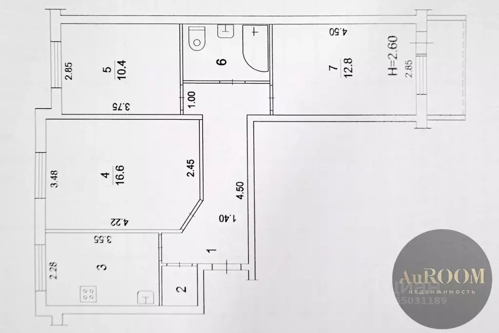 3-к кв. Волгоградская область, Волжский ул. Имени генерала Карбышева, ... - Фото 2