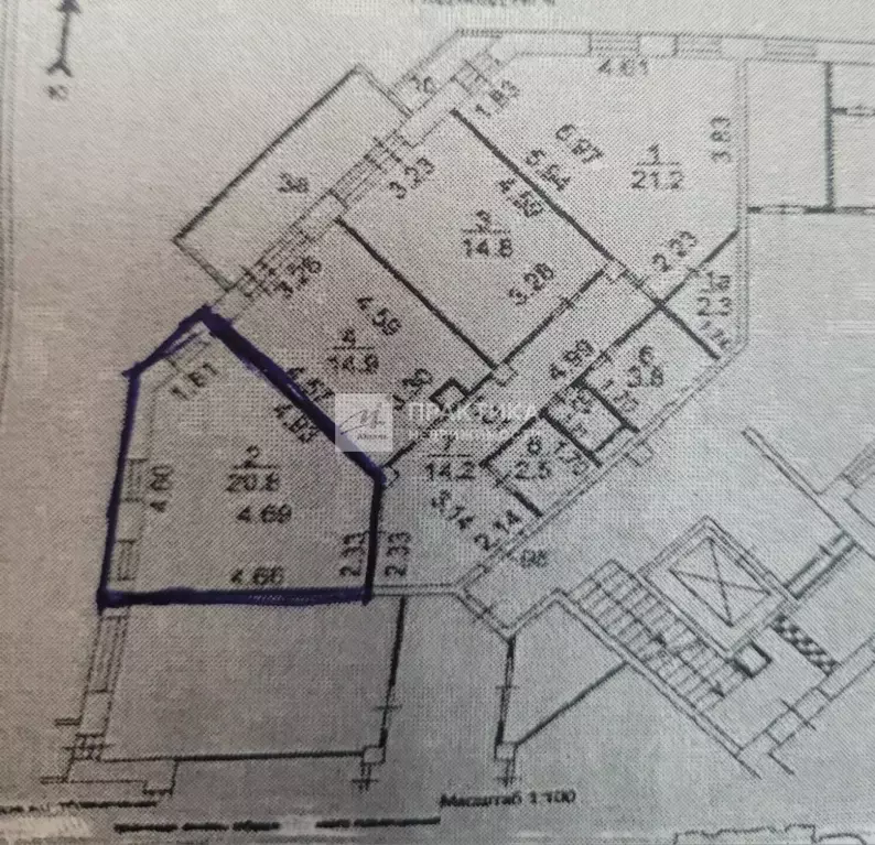 Студия Москва д. Ивановское, ул. Семена Гордого, 12 (21.0 м) - Фото 2