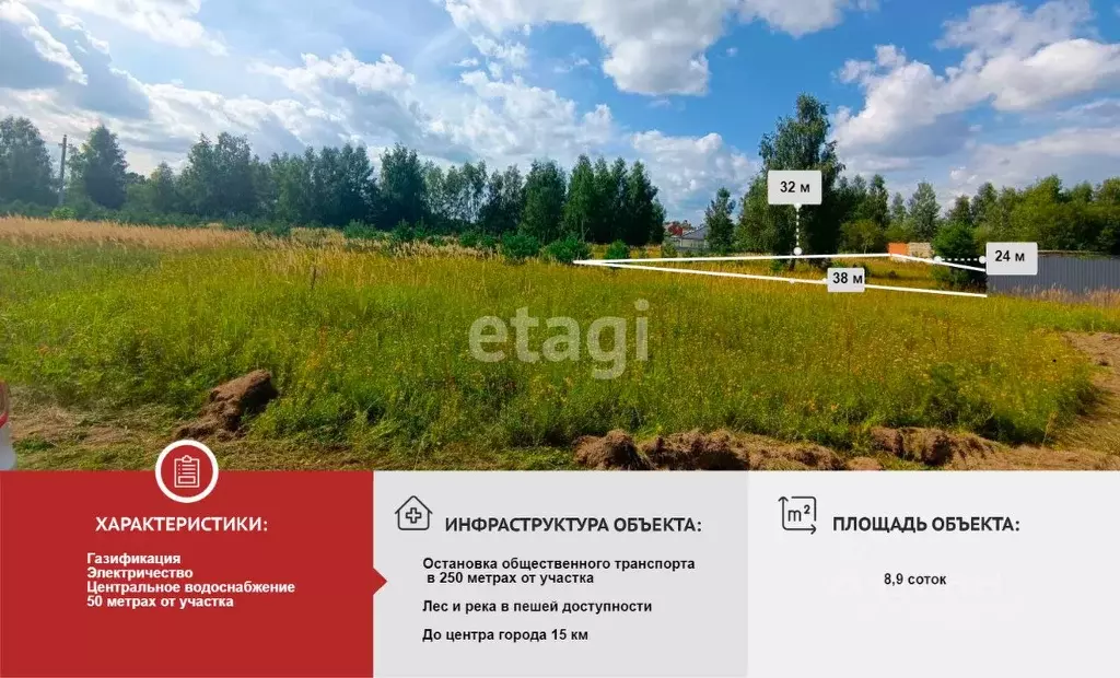 Участок в Калужская область, Калуга городской округ, д. Плетеневка  ... - Фото 1