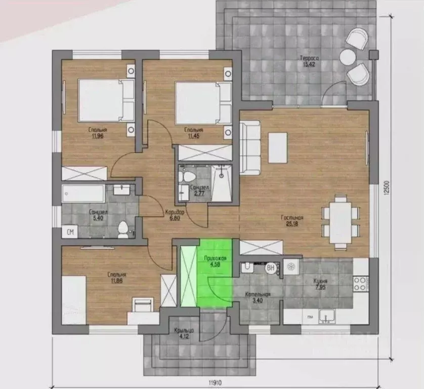 Дом в Липецкая область, Липецкий муниципальный округ, с. Ильино ул. ... - Фото 2