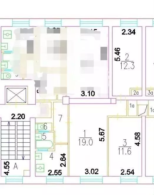 3-к кв. Москва Сеславинская ул., 16К1 (56.2 м) - Фото 2