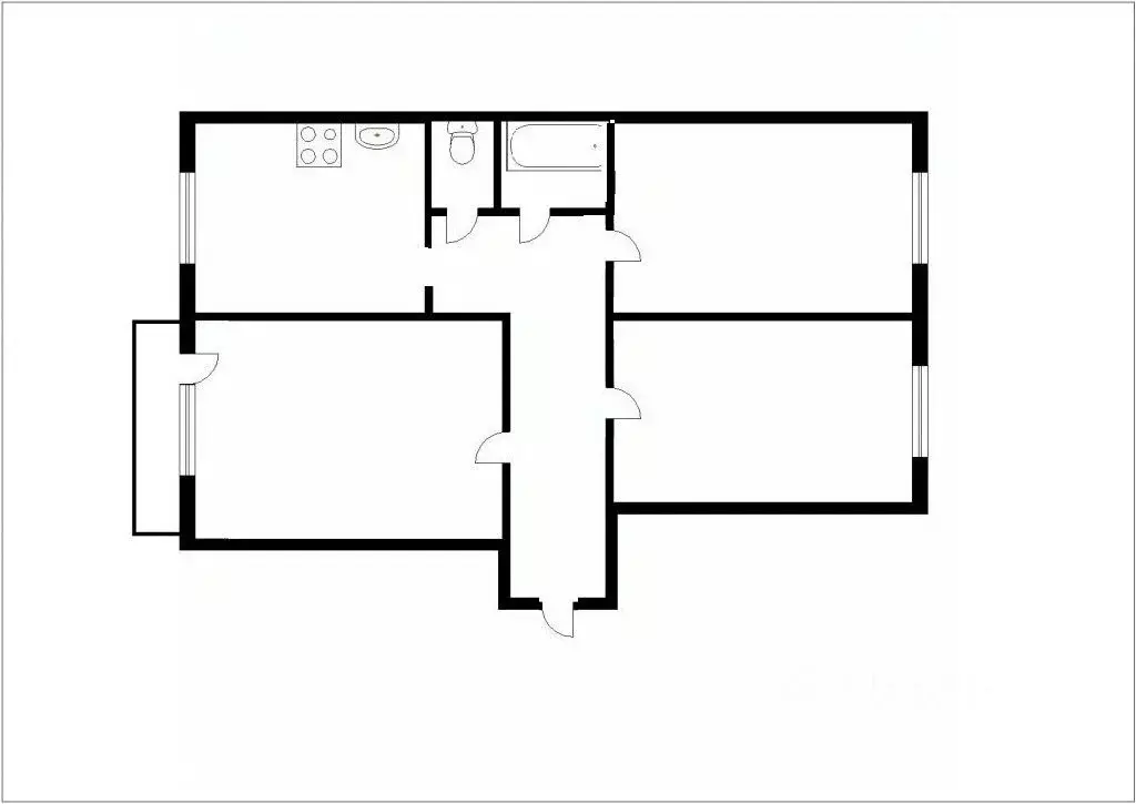 3-к кв. Кемеровская область, Осинники Тобольская ул., 5 (73.7 м) - Фото 1