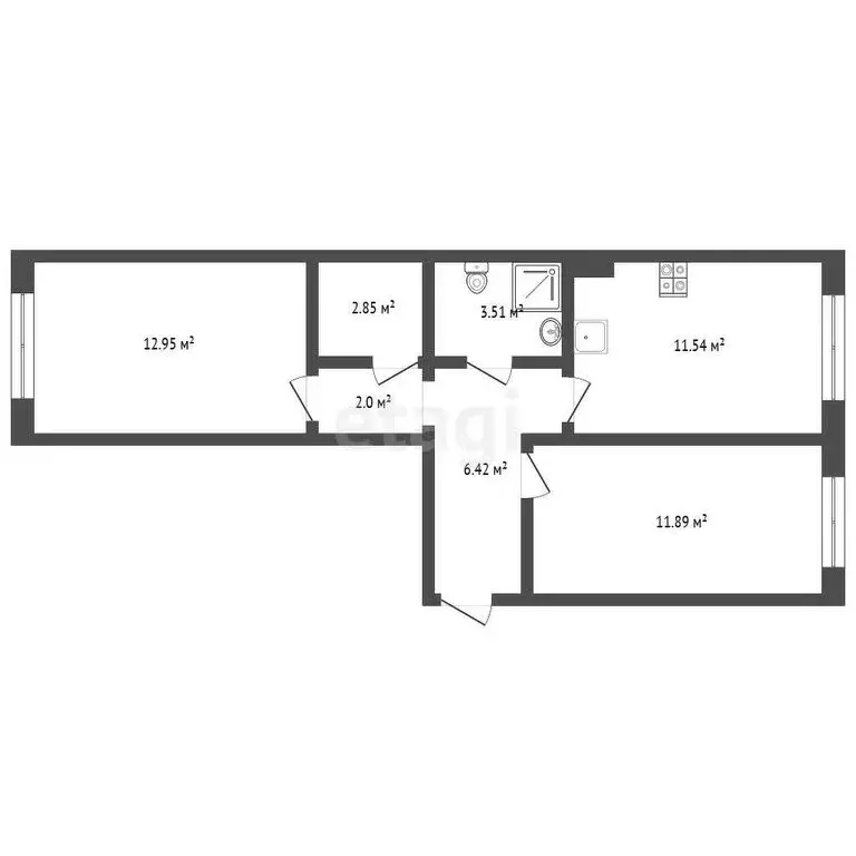 2-комнатная квартира: Ярославль, Шандорная улица, 14 (52.7 м) - Фото 0