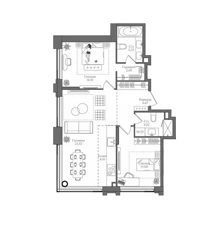 Продаётся 2-к квартира, 76.23 м - Фото 1