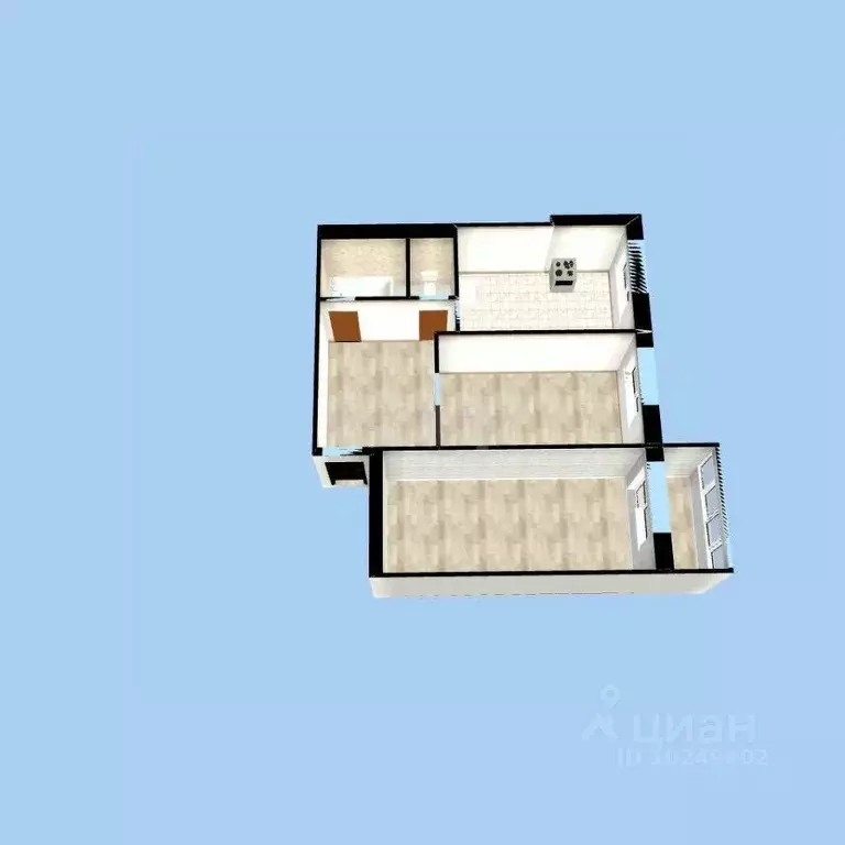 2-к кв. Башкортостан, Уфа ул. Ахметова, 316 (49.8 м) - Фото 1