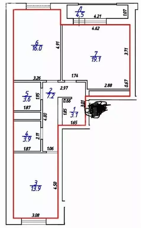 2-комнатная квартира: Ижевск, улица имени В.С. Тарасова, 4 (71.6 м) - Фото 0