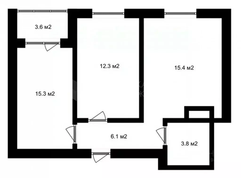 2-к кв. Тюменская область, Тюмень ул. Тальниковая, 1 (52.7 м) - Фото 2