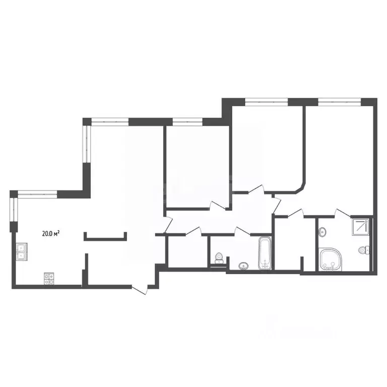 4-к кв. Москва Авиационная ул., 79 (155.0 м) - Фото 2