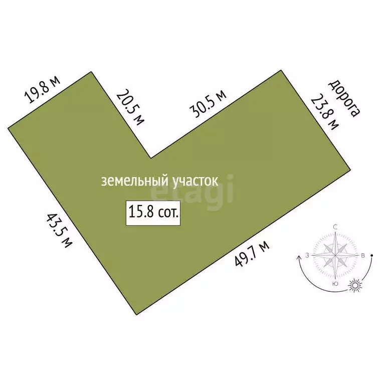 Участок в село Сингуль Татарский, Причальная улица (15 м) - Фото 1