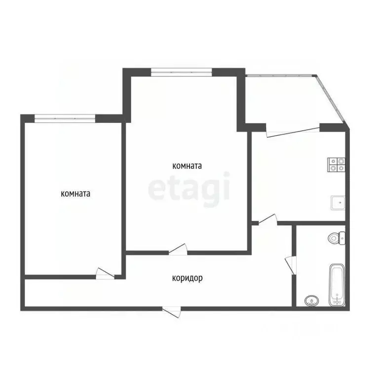 2-к кв. Ханты-Мансийский АО, Сургут ул. Лермонтова, 3 (59.4 м) - Фото 2