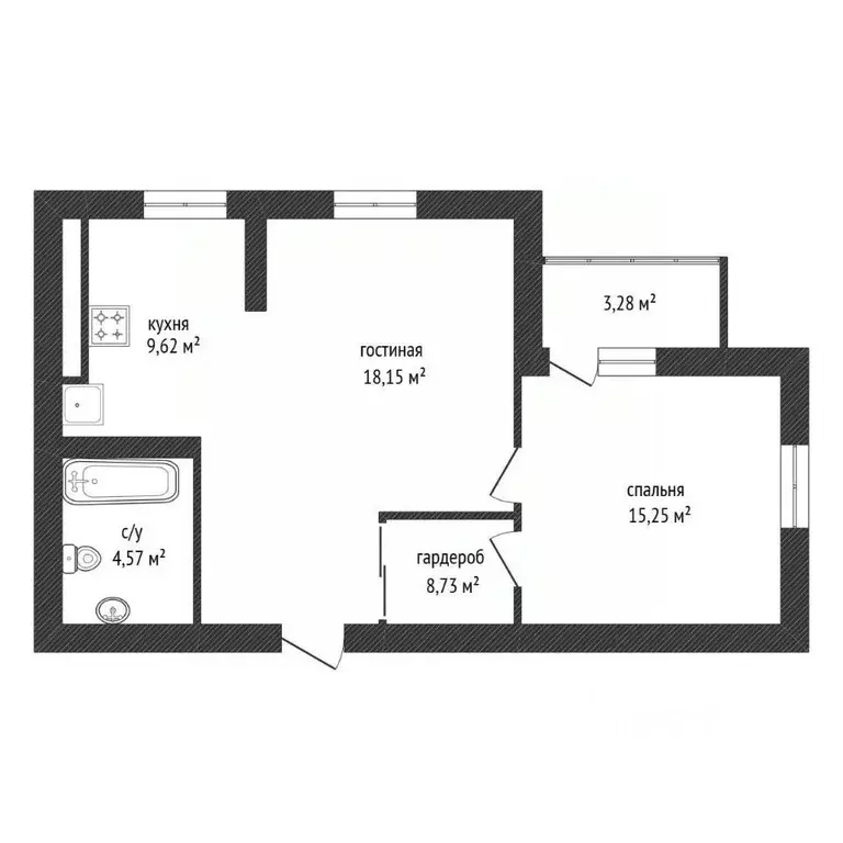 2-к кв. Башкортостан, Уфа ул. Летчиков, 11 (57.2 м) - Фото 2