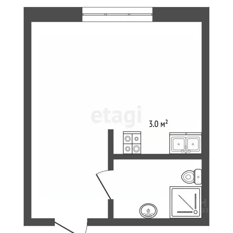 Студия Ямало-Ненецкий АО, Муравленко ул. 70 лет Октября, 45 (25.0 м) - Фото 1