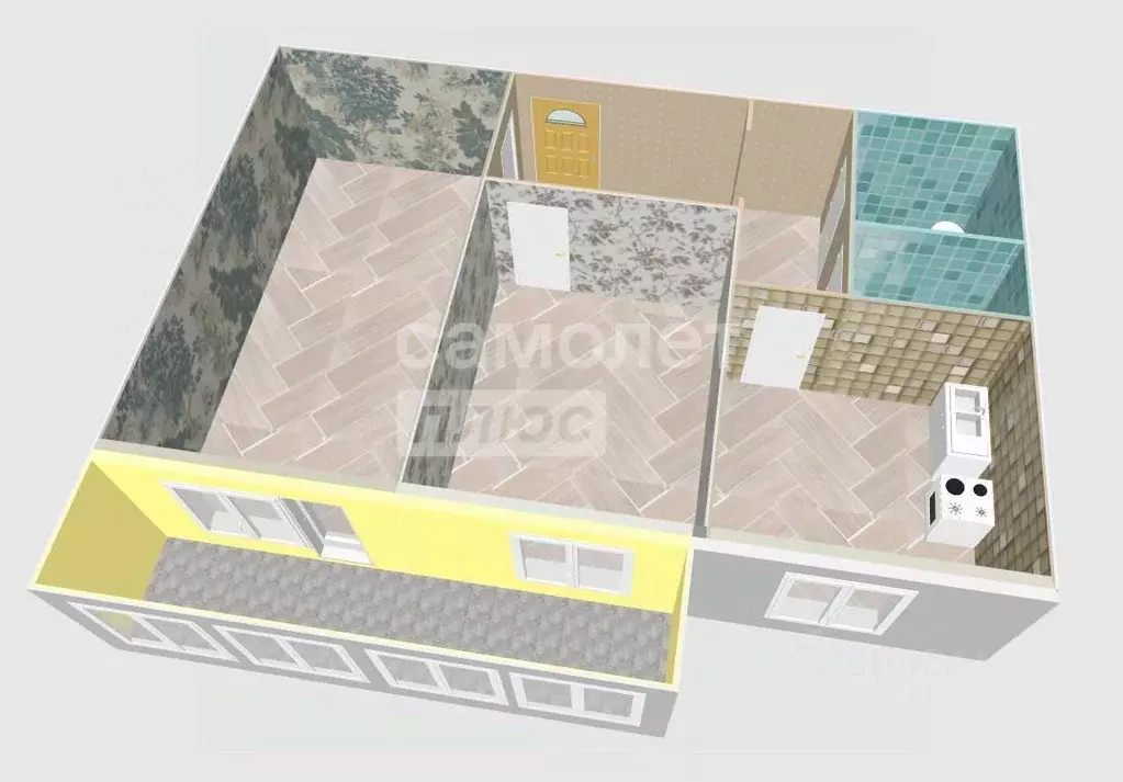 2-к кв. Томская область, Томск ул. Ференца Мюнниха, 26 (54.7 м) - Фото 2