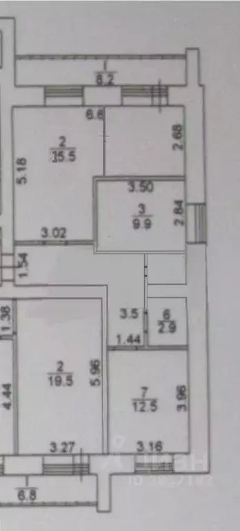 3-к кв. Томская область, Томск тракт Иркутский, 174/2 (62.7 м) - Фото 1