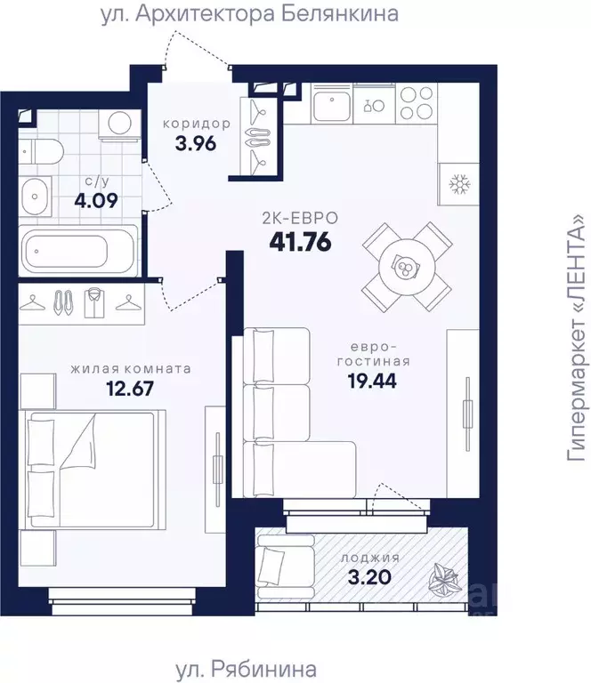 1-к кв. Свердловская область, Екатеринбург Академический мкр, ... - Фото 1