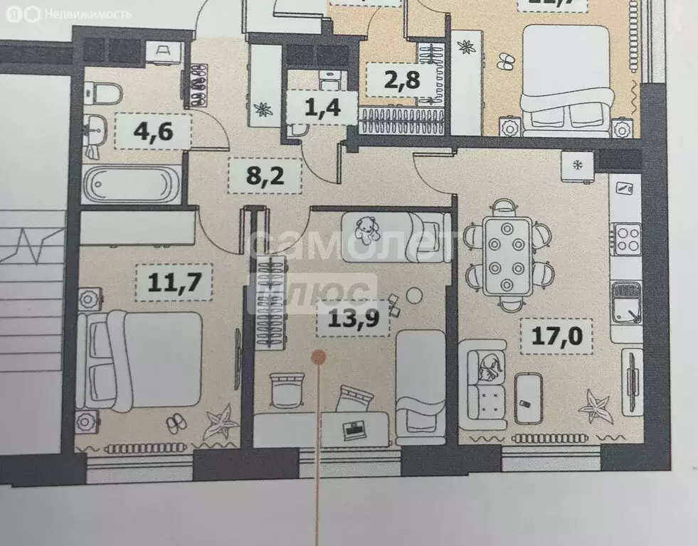 2-комнатная квартира: Вологда, Медуницинская улица, 13 (57.3 м) - Фото 0