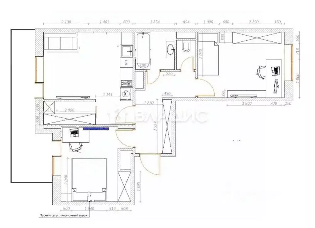 2-к кв. Московская область, Лобня ул. Колычева, 2 (52.5 м) - Фото 2